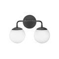 Lark 85002BK Black Two Light Vanity Image 1