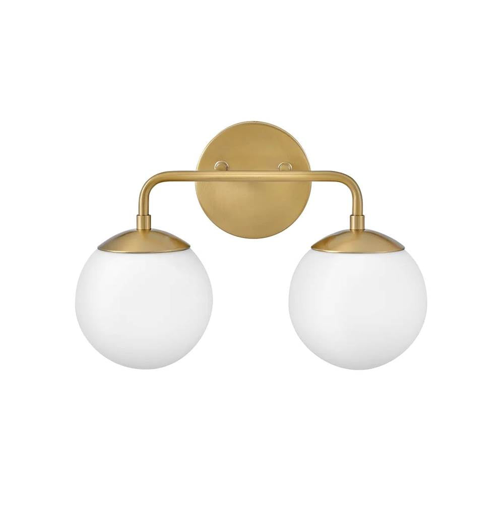 Lark 85002LCB Lacquered Brass Two Light Vanity Image 1