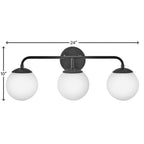 Lark 85003BK Black Three Light Vanity Image 3