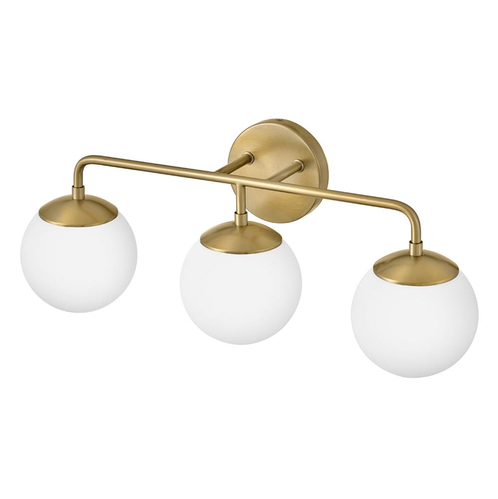 Lark 85003LCB Lacquered Brass Three Light Vanity Image 7