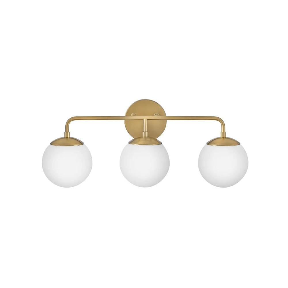 Lark 85003LCB Lacquered Brass Three Light Vanity Image 1