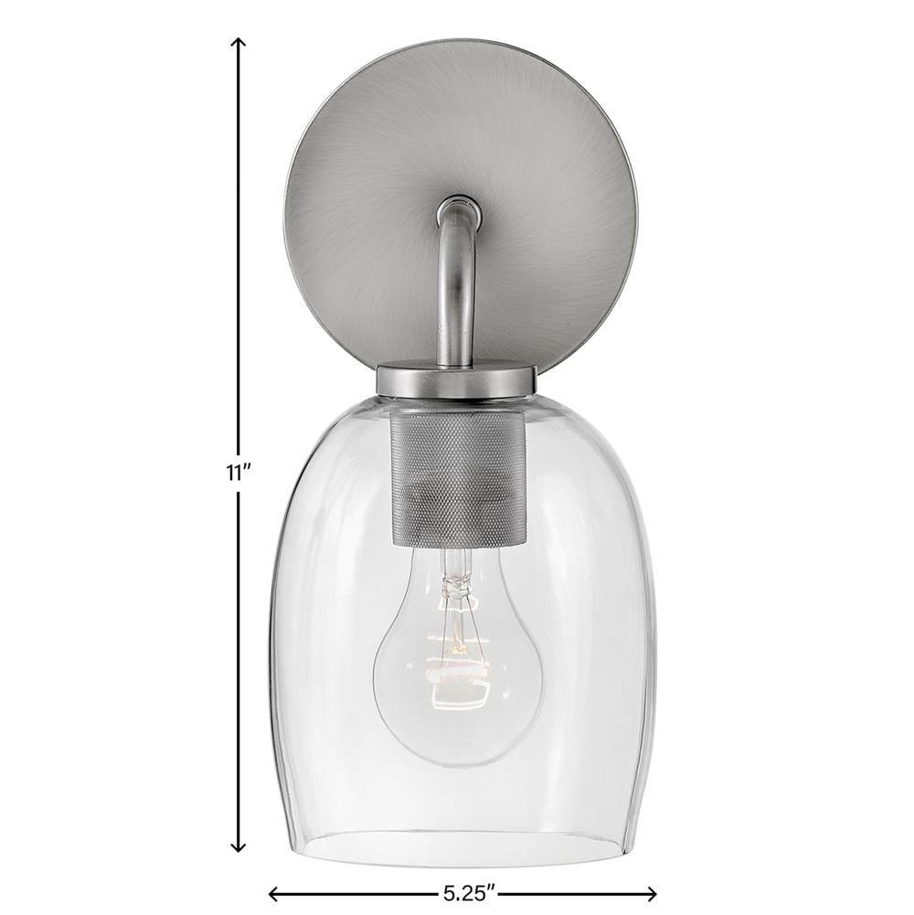 Lark 85010AN Antique Nickel Single Light Vanity Image 2