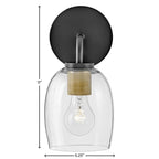 Lark 85010BK Black Single Light Vanity Image 2