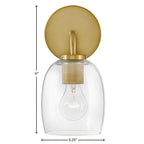 Lark 85010LCB Lacquered Brass Single Light Vanity Image 2