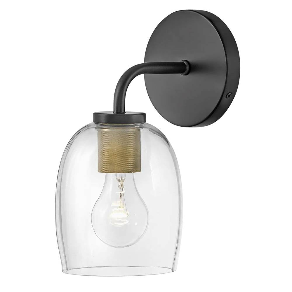Lark 85010BK Black Single Light Vanity Image 1