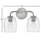 Lark 85012AN Antique Nickel Two Light Vanity Image 2