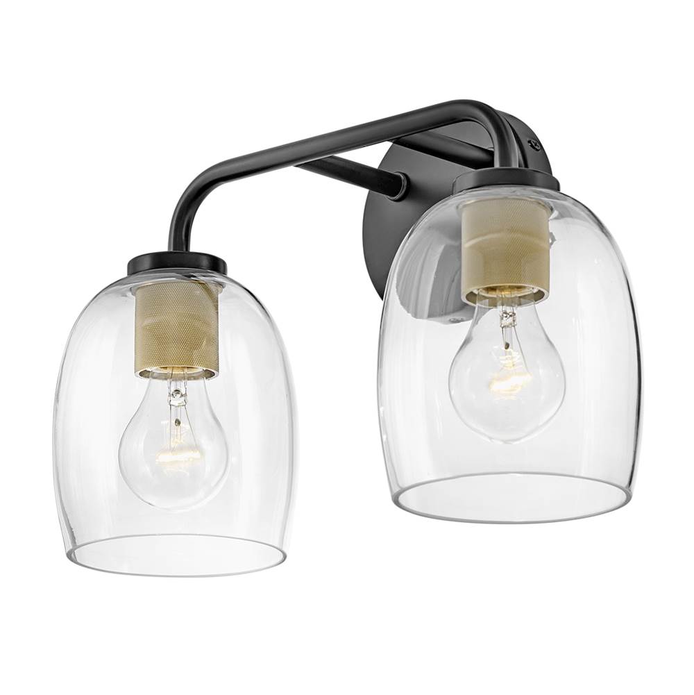 Lark 85012BK Black Two Light Vanity Image 6