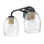 Lark 85012BK Black Two Light Vanity Image 6