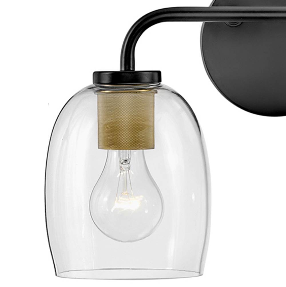 Lark 85012BK Black Two Light Vanity Image 4