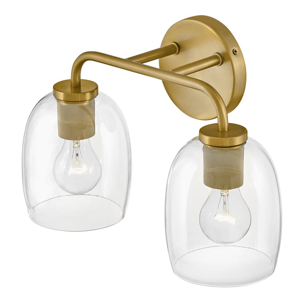 Lark 85012LCB Lacquered Brass Two Light Vanity Image 6