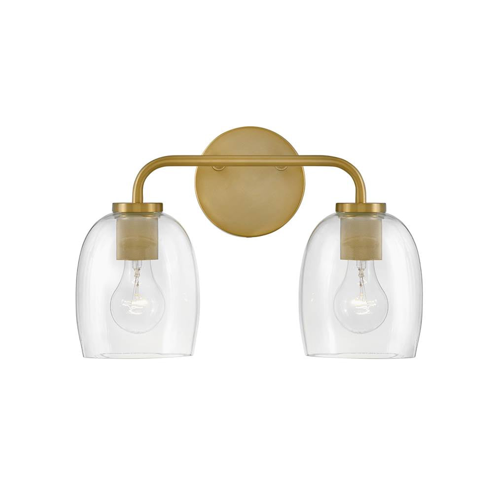 Lark 85012LCB Lacquered Brass Two Light Vanity Image 1