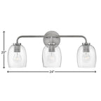 Lark 85013AN Antique Nickel Three Light Vanity Image 3
