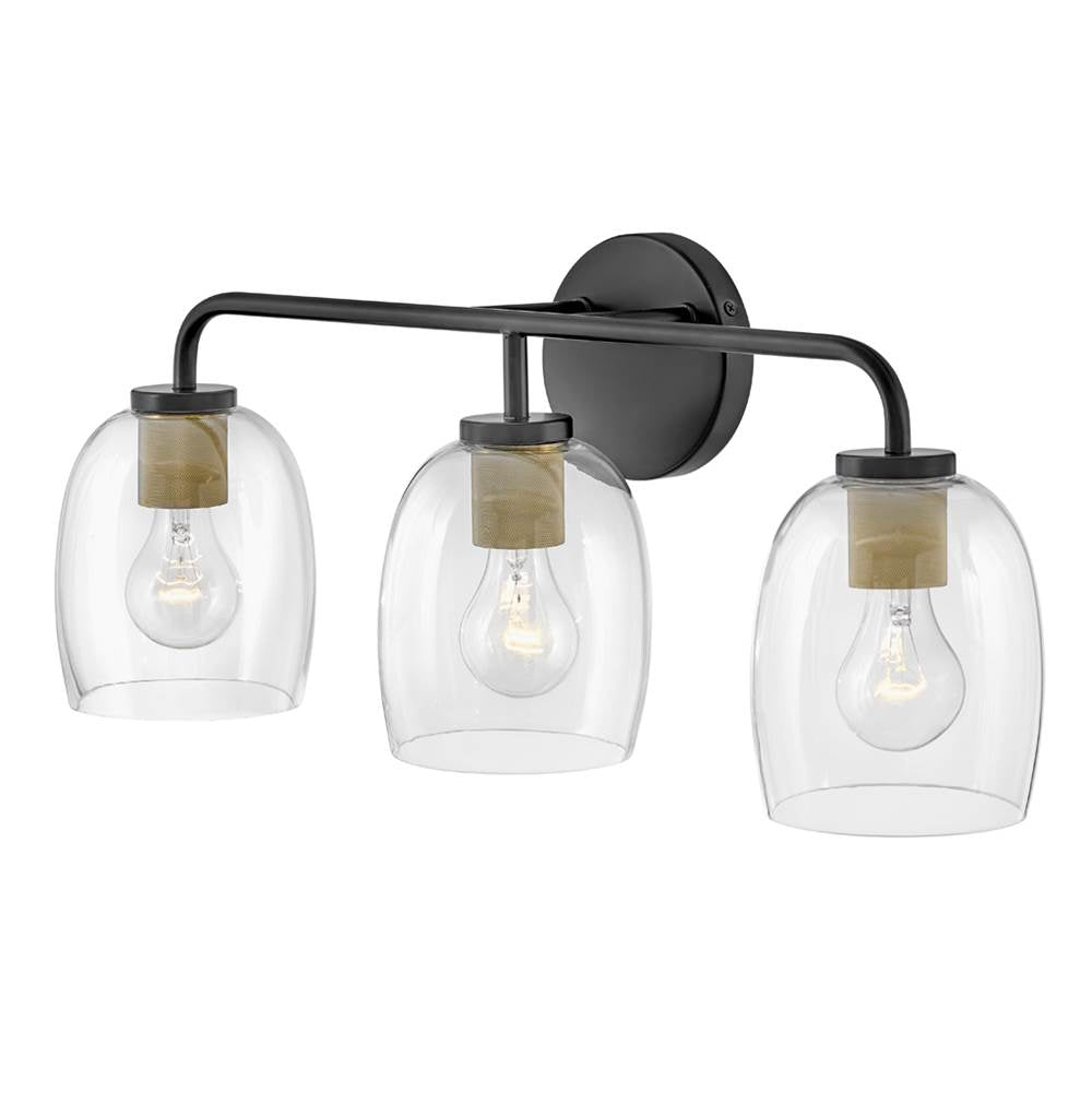 Lark 85013BK Black Three Light Vanity Image 7