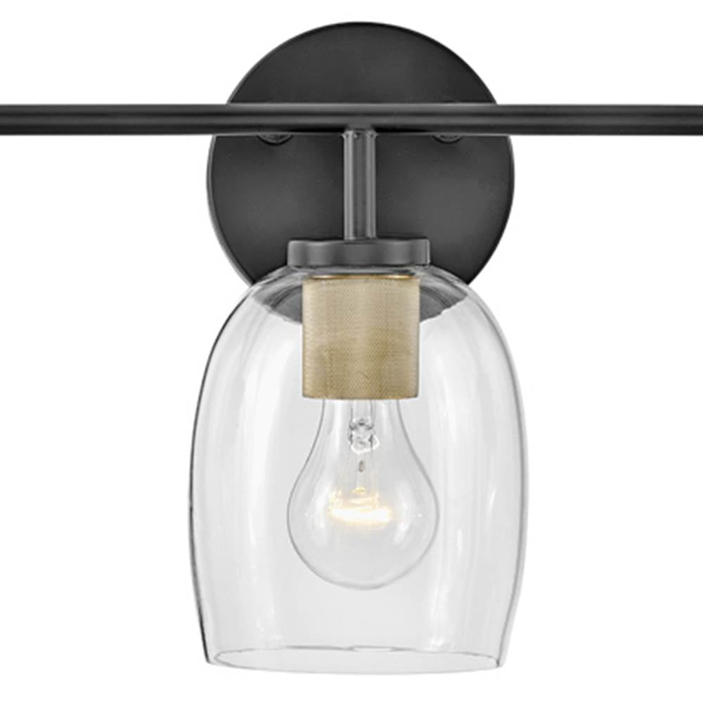 Lark 85013BK Black Three Light Vanity Image 6