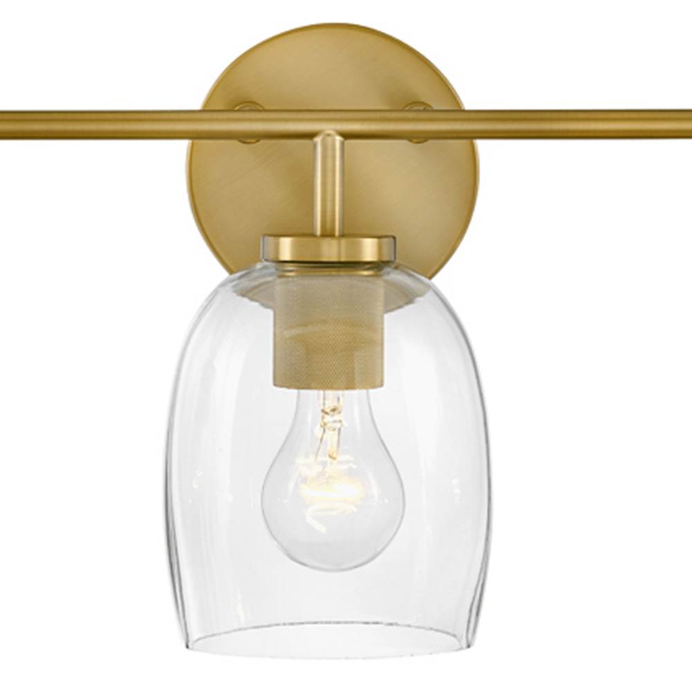 Lark 85013LCB Lacquered Brass Three Light Vanity Image 5
