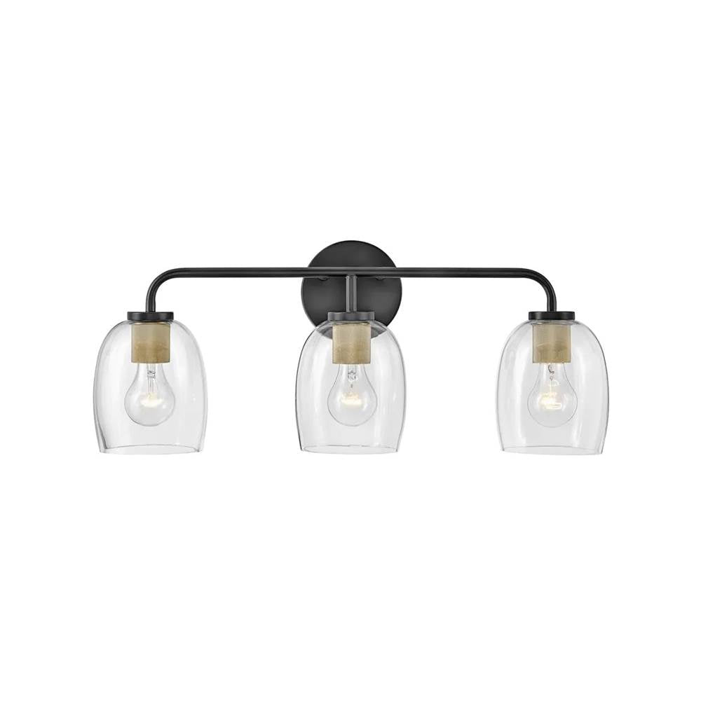 Lark 85013BK Black Three Light Vanity Image 1