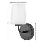 Lark 853450BK Black Single Light Vanity Image 2