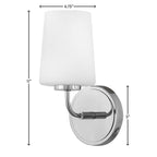 Lark 853450CM Chrome Single Light Vanity Image 2