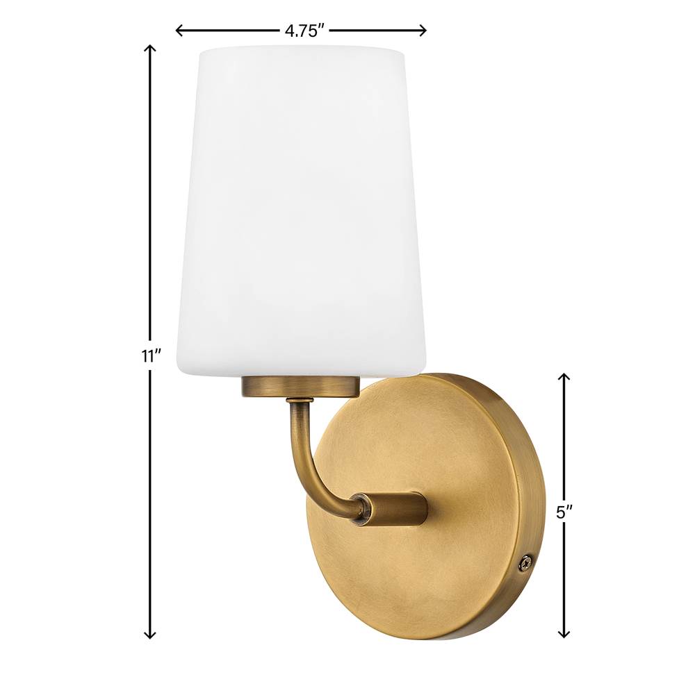 Lark 853450HB Heritage Brass Single Light Vanity Image 2