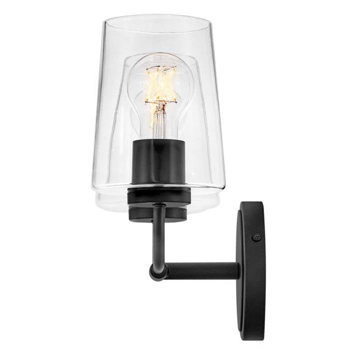 Lark 853452BK-CL Black Small Two Light Vanity Image 2