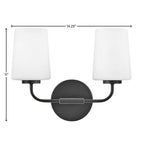 Lark 853452BK Black Two Light Vanity Image 2