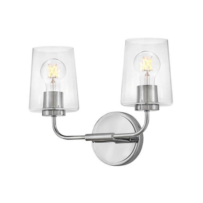 Lark 853452CM-CL Chrome Small Two Light Vanity Image 4