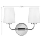 Lark 853452CM Chrome Two Light Vanity Image 2