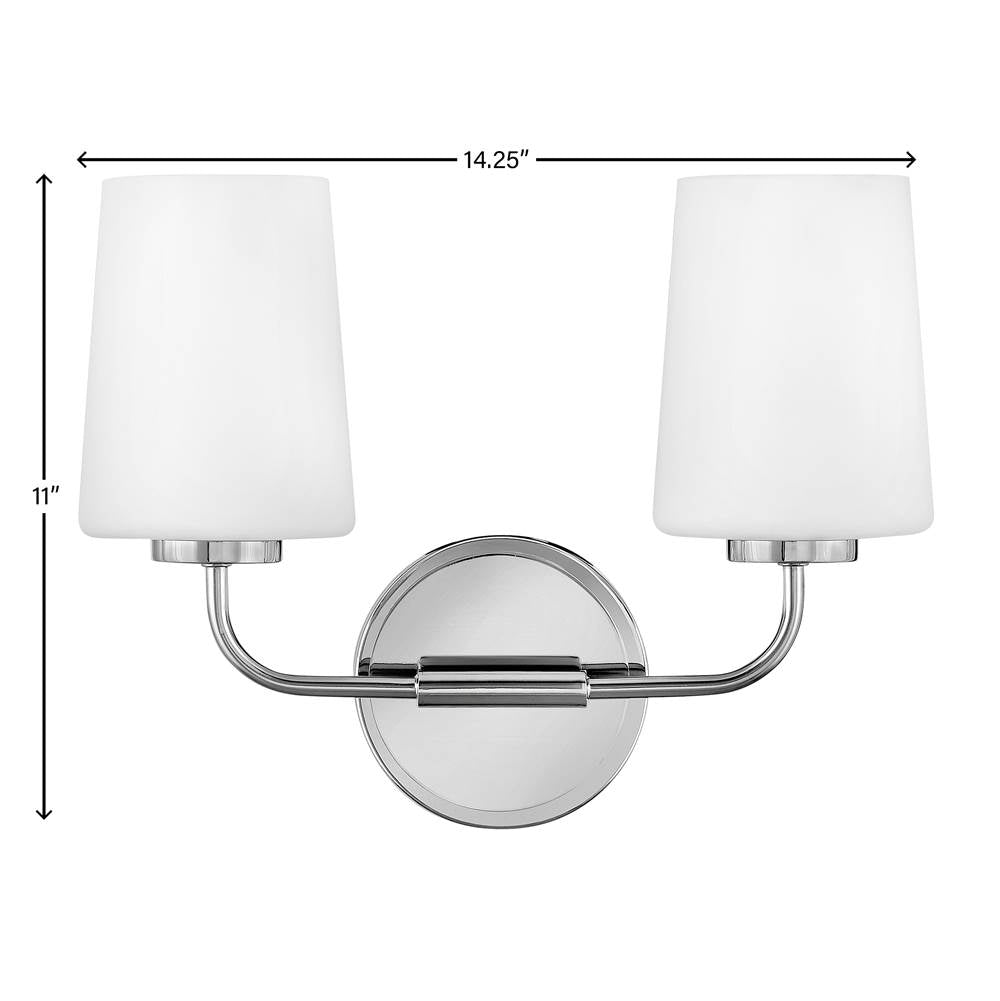 Lark 853452CM Chrome Two Light Vanity Image 2