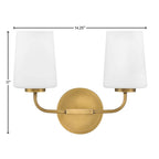 Lark 853452HB Heritage Brass Two Light Vanity Image 2