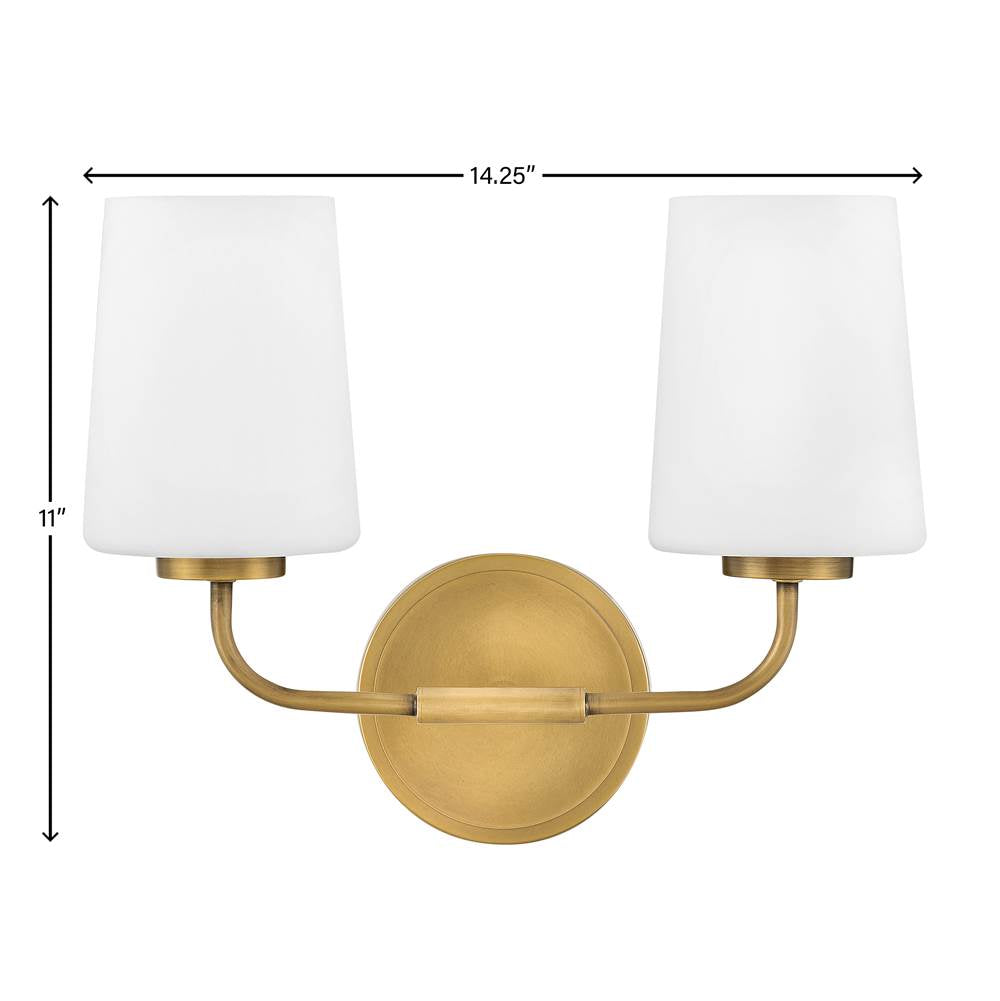 Lark 853452HB Heritage Brass Two Light Vanity Image 2