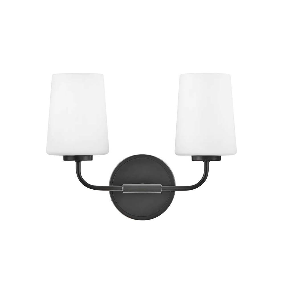 Lark 853452BK Black Two Light Vanity Image 1