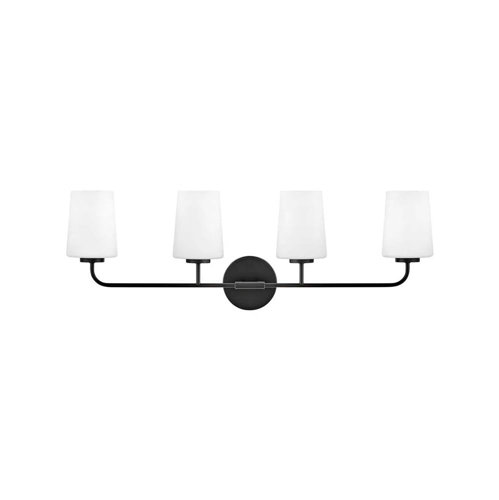 Lark 853454BK Black Four Light Vanity Image 1