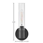 Lark 85400BK Black Single Light Vanity Image 4