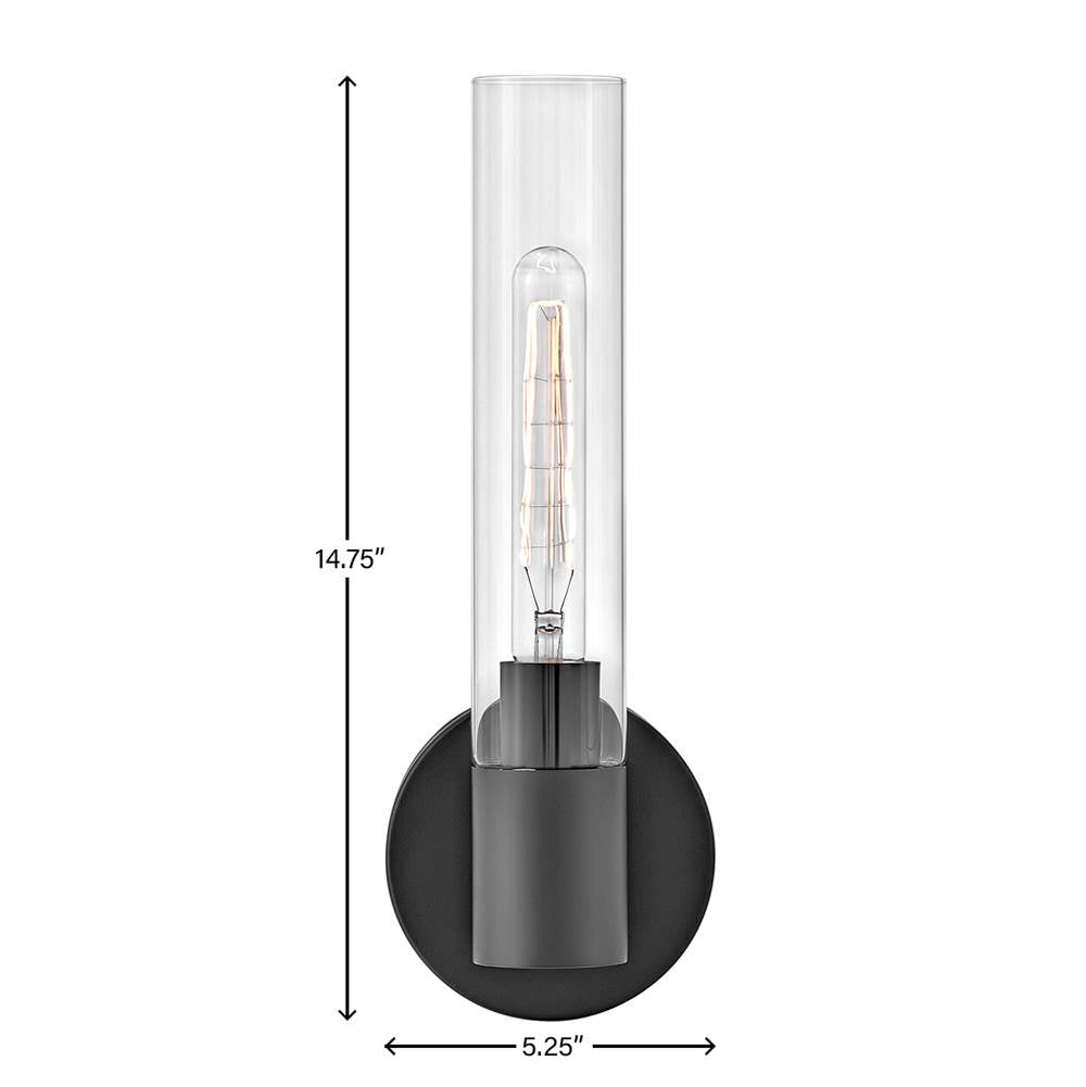 Lark 85400BK Black Single Light Vanity Image 4