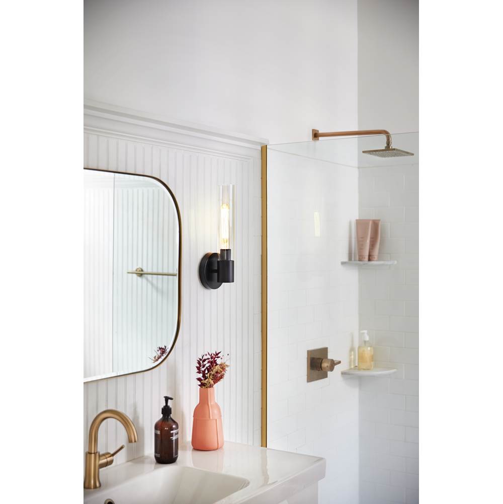 Lark 85400BK Black Single Light Vanity Image 2