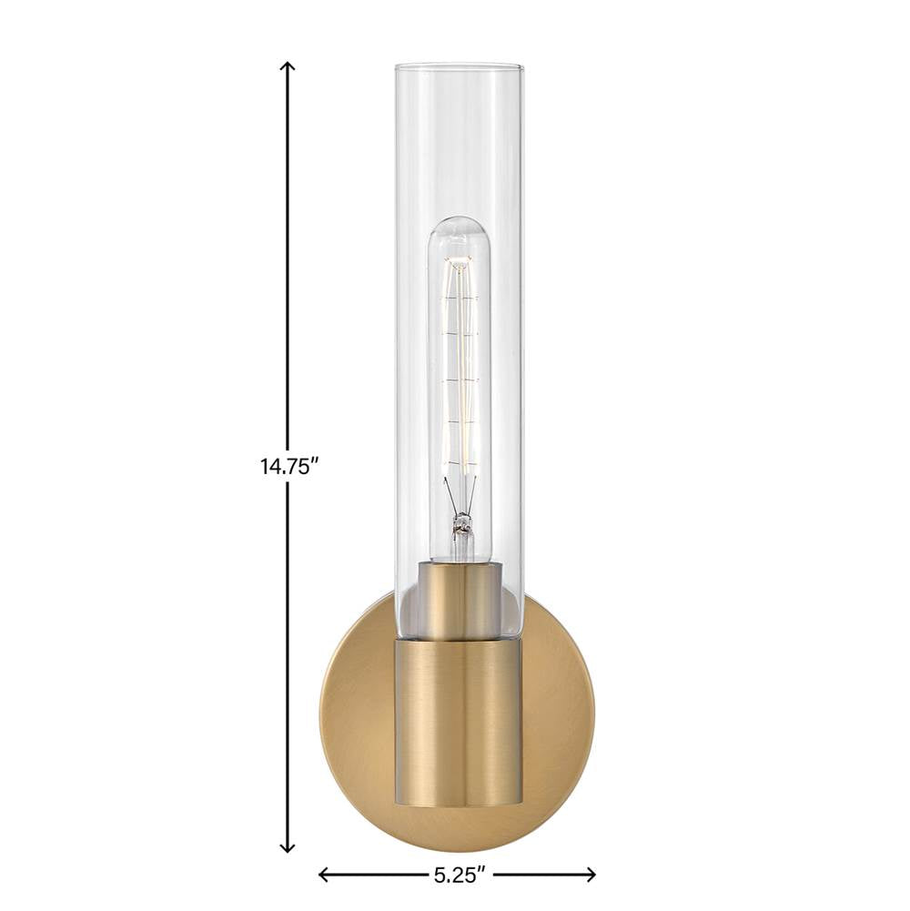 Lark 85400LCB Lacquered Brass Single Light Vanity Image 3