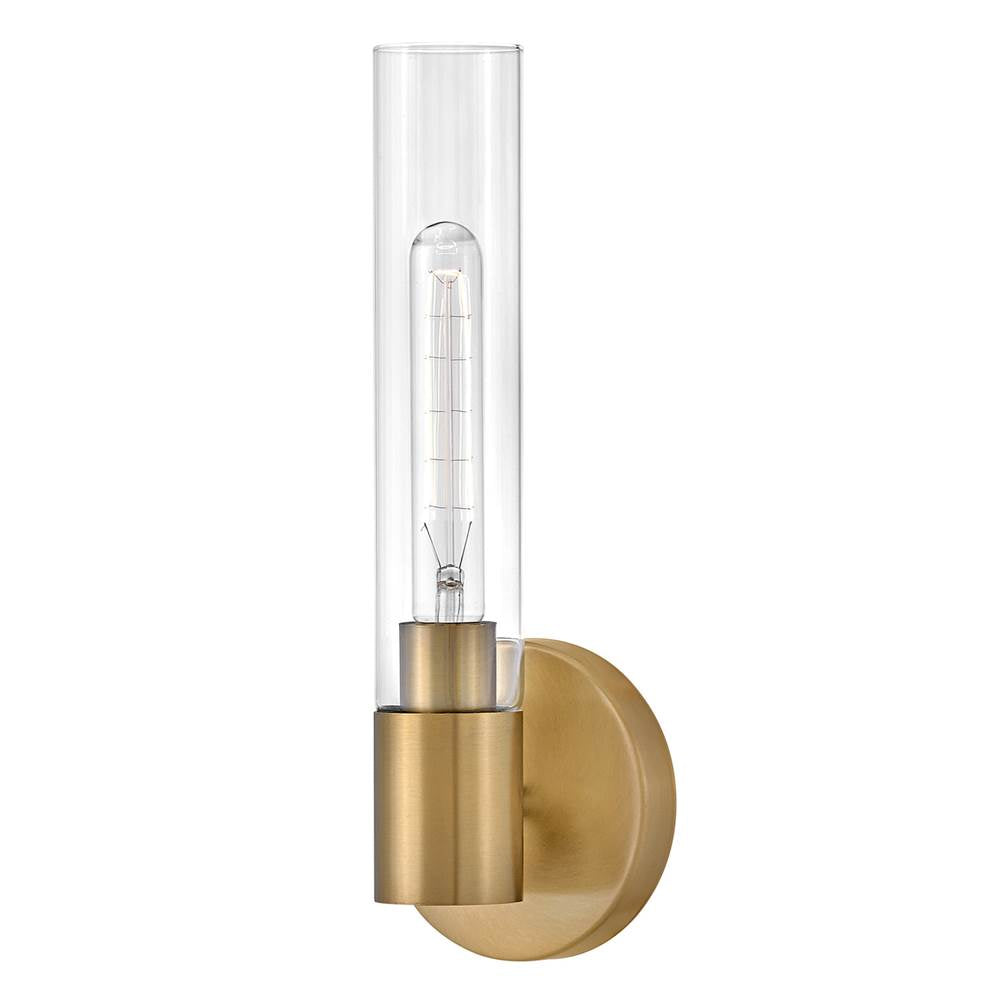 Lark 85400LCB Lacquered Brass Single Light Vanity Image 1