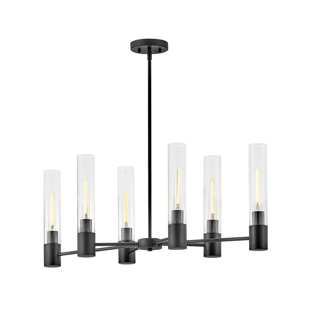 Lark 85406BK Black Small Linear Chandelier Image 1