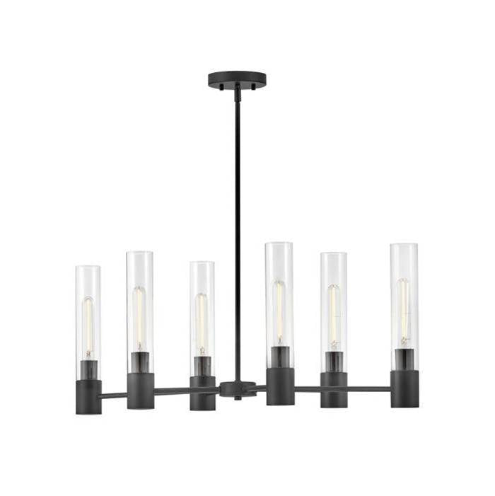 Lark 85406BK Black Small Linear Chandelier Image 4