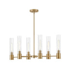 Lark 85406LCB Lacquered Brass Small Linear Chandelier Image 4