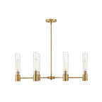 Lark 85406LCB Lacquered Brass Small Linear Chandelier Image 3