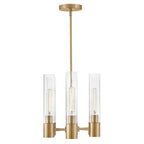 Lark 85406LCB Lacquered Brass Small Linear Chandelier Image 2