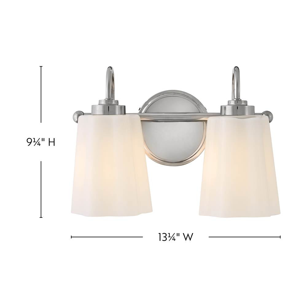 Lark 85412PN Polished Nickel Small Two Light Vanity Image 2