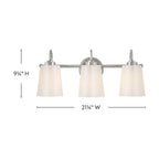 Lark 85413PN Polished Nickel Medium Three Light Vanity Image 2