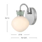 Lark 85590CM-SF Chrome Small Single Light Sconce Image 2