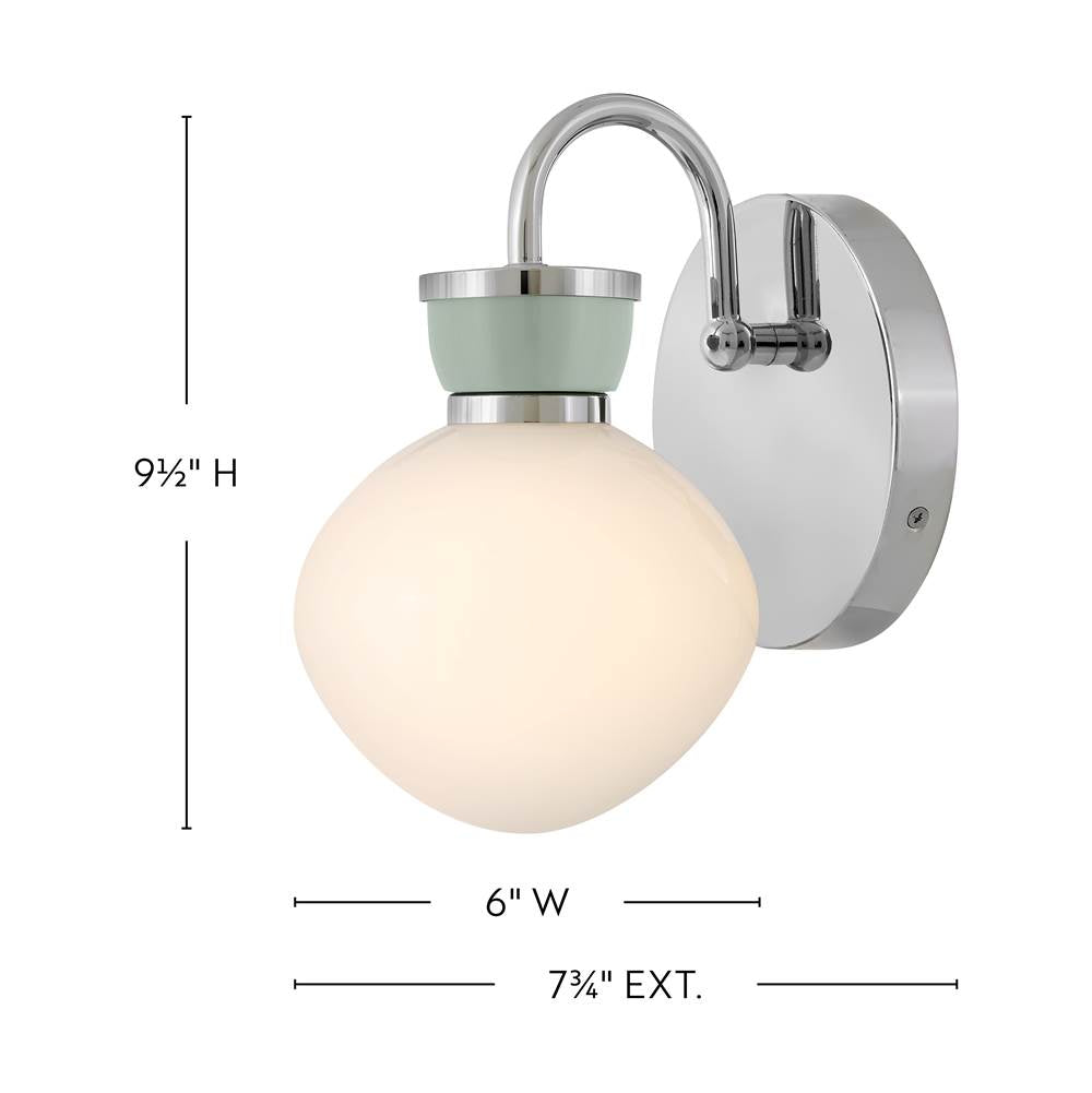 Lark 85590CM-SF Chrome Small Single Light Sconce Image 2
