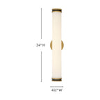 Lark 85652LCB-BK Lacquered Brass Medium Led Vanity Image 2
