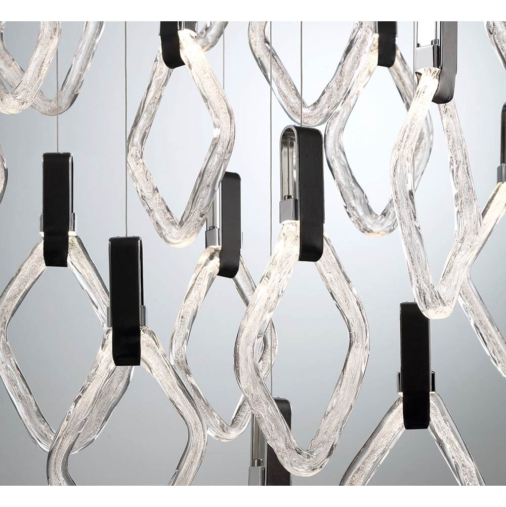 Lib&Co Catania, 8 Light Round Led Chandelier, Chrome
