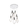 Lib&Co 10102-01 Chrome Catania, 8 Light Round Led Chandelier, Chrome Image 1