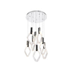 Lib&Co 10102-01 Chrome Catania, 8 Light Round Led Chandelier, Chrome Image 1